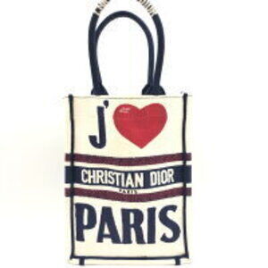 Christian Dior Book Tote Vertical Canvas